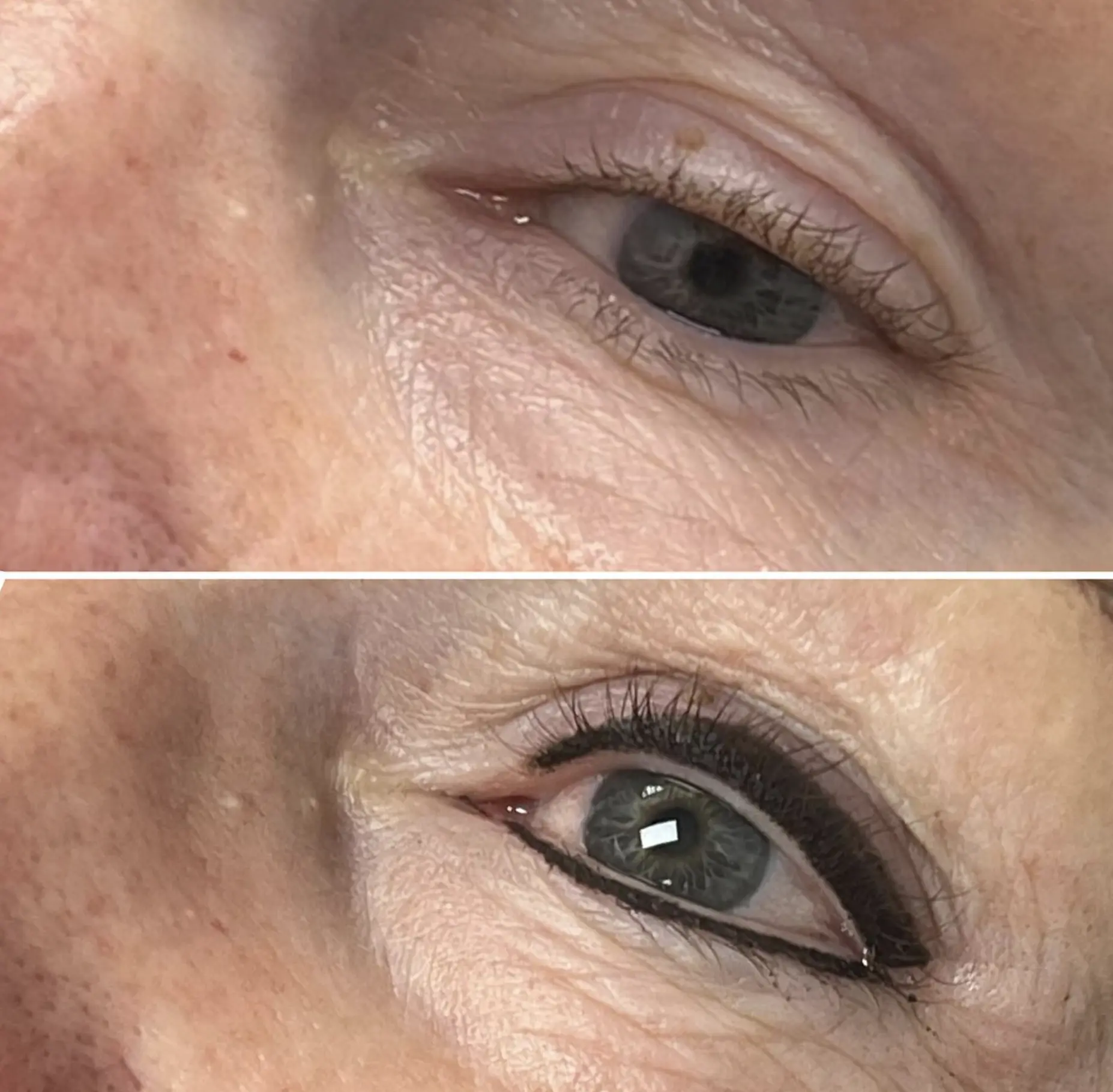 Permanent eyeliner healing
